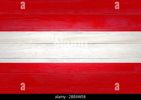 Austria flag on wooden planks background wood flag Stock Photo - Alamy
