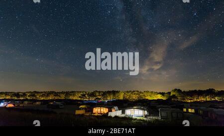 Starry Sky over Prerow Stock Photo
