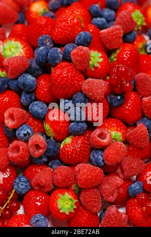 fresh berries on a white background Stock Photo