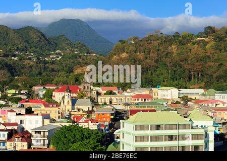 Downtown Roseau,Dominica,Caribbean Stock Photo