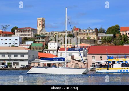 The Carenage,St. Georges,Grenada,Caribbean Stock Photo