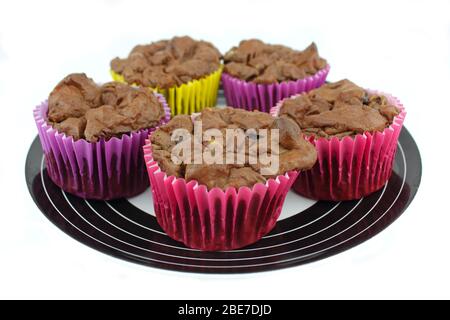 Delicious home made chocolate chip cup cakes Stock Photo