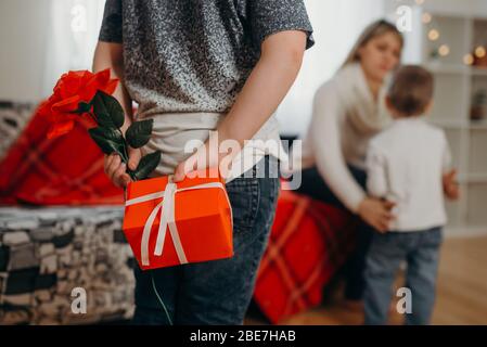 Motherhood concept and mom's congratulations. Mom's birthday Stock Photo