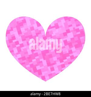 Square texture heart. Valentine day card. Vector illustration. Stock Vector