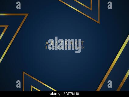 Abstract triangle shape background dark tone light gold modern style. vector illustration. Stock Vector