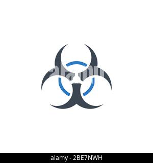 Biological Hazard related vector glyph icon. Stock Vector