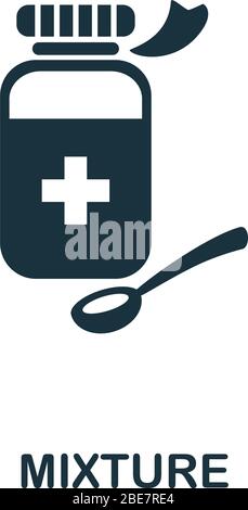 Cough syrup dosage icons set. Simple set of cough syrup dosage vector ...