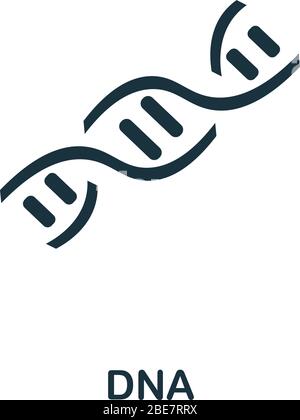 Dna icon set. Four elements in diferent styles from medicine icons collection. Creative dna icons filled, outline, colored and flat symbols Stock Vector