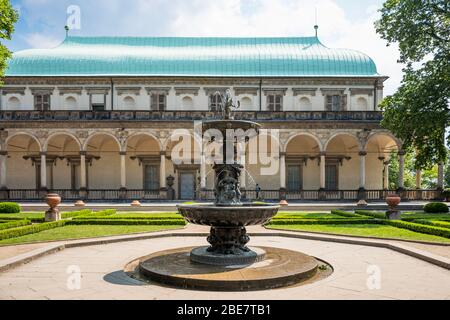 Queen Anne's Summer Palace (1538-1565) was built by Emperor Ferdinand I in Renaissance style as part of the Royal Garden. Prague, Czech Republic.