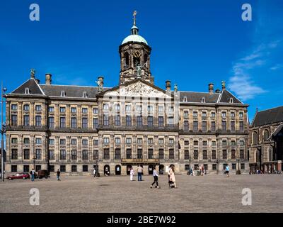 Royal Palace on Dam Square, Amsterdam, Netherlands Stock Photo