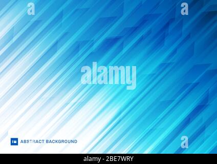 Abstract modern diagonal stripes lines white and blue background. Vector illustration Stock Vector