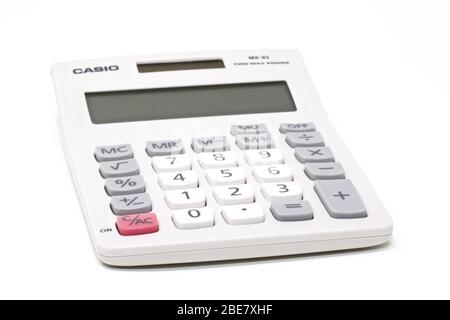 Desktop Calculator Stock Photo