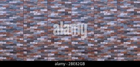 Tiles with pattern of facing stones Stock Photo