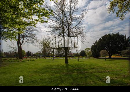 Chalkwell Park, recreational park, Chalkwell, Southend-on-Sea, Essex, UK. Stock Photo