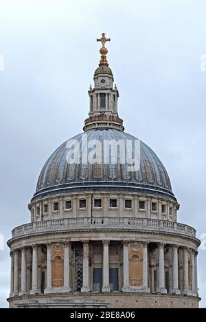 English Baroque Stone Classic Classical Diocese of London St. Paul's Cathedral, Ludgate Hill, London EC4M 8AD by Sir Christopher Wren Architect Stock Photo