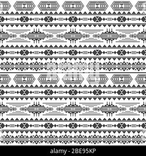 Aztec culture vector seamless pattern. Mexican maya endless background. Ethnic fashion geometric background illustration Stock Vector