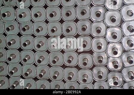 close up of pictures, solar water heater parts stacked together, not yet been assembled, in a professional manufacturer, Tangshan, Hebei Province, Chi Stock Photo