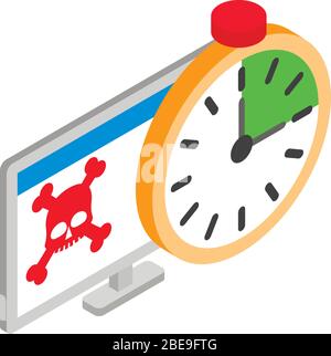 Software testing icon, isometric style Stock Vector