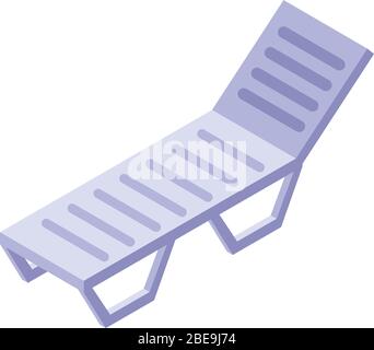 Beach chair icon, isometric style Stock Vector