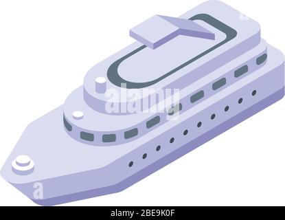 Cruise yacht icon, isometric style Stock Vector