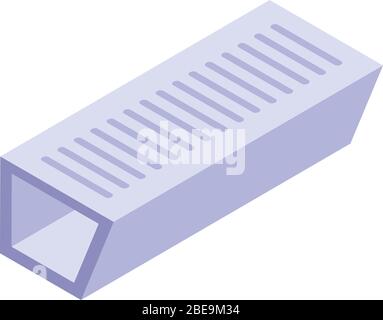 Iron gutter icon, isometric style Stock Vector