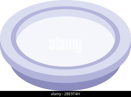 Tea ceremony ring icon, isometric style Stock Vector