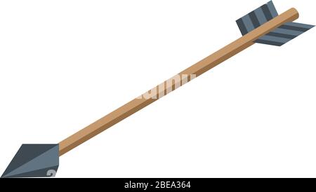 Shooting arrow icon, isometric style Stock Vector