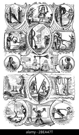 An Animated Alphabet Page 2 Of 2 In Harper S Monthly Magazine January 1861 January 1861 Harper S Monthly Magazine Vol Xxii P 286 January 1861 Harper Brothers New York Scanned At 300 Dpi