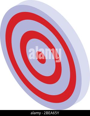 Arch shooting target icon, isometric style Stock Vector