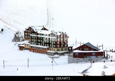 Kleine Scheidegg, between Grindelwald and Wengen. Bernese Alps, Switzerland, Europe. Stock Photo