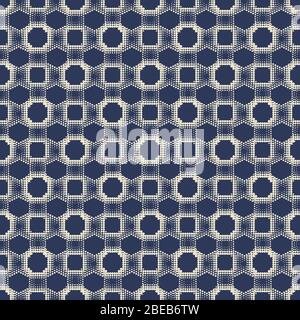 Abstract halftone seamless pattern design. Background texture modern, vector illustration Stock Vector