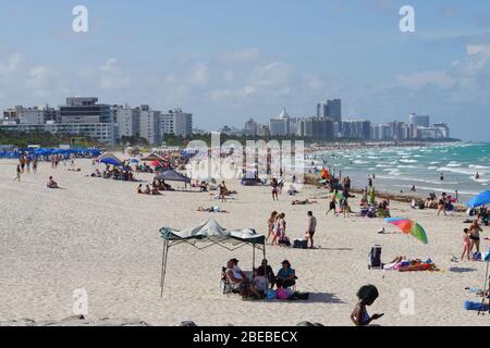 South Beach in Miami Beach, Florida, USA Stock Photo
