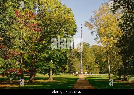 The Totem Pole in Windsor Great Park Virginia Water, Surrey England UK Stock Photo