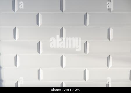 White tile background. Tiles in the kitchen Stock Photo