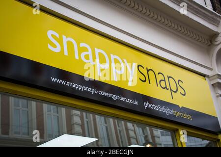 LONDON- MARCH, 2019: Exterior of Snappy Snaps store, a British photographic services franchise with many high street shops across the UK Stock Photo