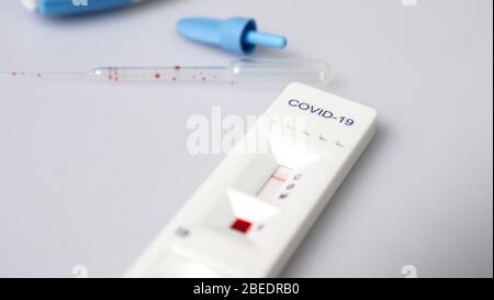 Covid-19 rapid antibodies test kit IgM IgG Stock Photo