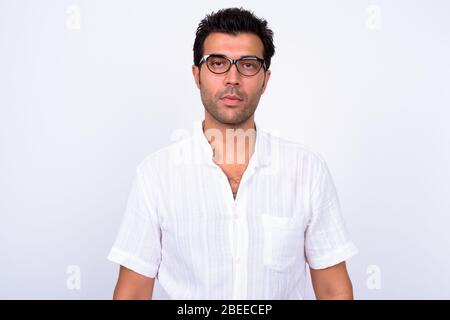 Portrait of handsome Turkish man with eyeglasses Stock Photo