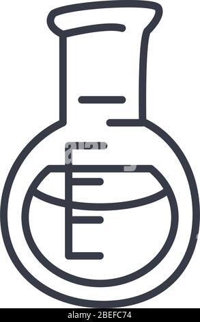 florence flask icon over white background, flat style, vector ...