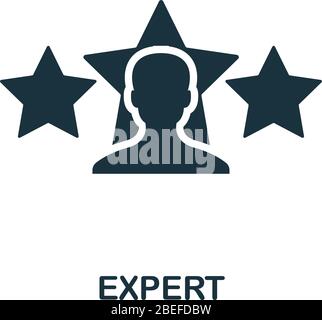 Expert icon. Simple element from consulting collection. Filled Expert icon for templates, infographics and more Stock Vector