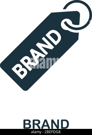 Brand icon. Simple element from intellectual property collection. Filled Brand icon for templates, infographics and more Stock Vector