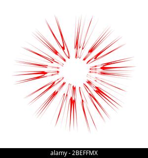 Explode Flash, Cartoon Explosion, Star Burst Isolated on White Background Stock Vector