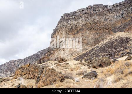 Birds of Prey National Conservation Area in the Snake River Canyon below the Swan Falls dam in Idaho Stock Photo