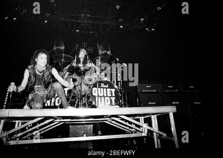 Quiet Riot performing at the Spectrum in Philadelphia, PA.November 5, 1983. Credit: Scott Weiner/MediaPunch Stock Photo