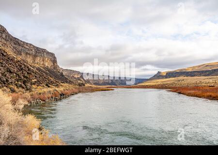 Birds of Prey National Conservation Area in the Snake River Canyon below the Swan Falls dam in Idaho Stock Photo