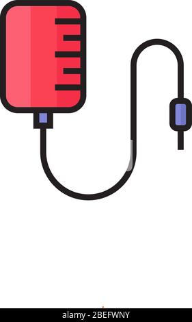 transfusion icon vector filled outline style. vector illustration. isolated on white background. Stock Vector