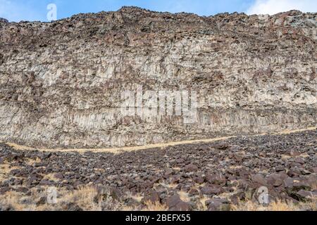 Birds of Prey National Conservation Area in the Snake River Canyon below the Swan Falls dam in Idaho Stock Photo