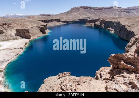 Lake Band Amir, Bamyian province, Afghanistan Stock Photo