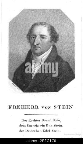 Heinrich Friedrich Karl Freiherr von Stein. Stock Photo