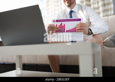 Modern laptop standing on table Stock Photo
