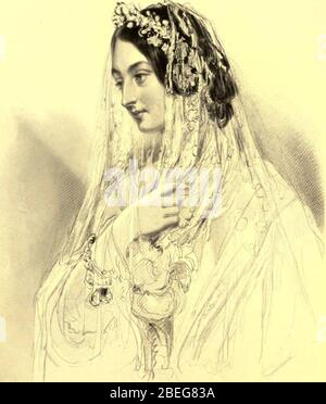 Helena Shaw Lefevre later lady St John Mildmay 1852. Stock Photo
